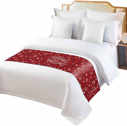 Independence Day Blue White Star Bed Runners - Image 2