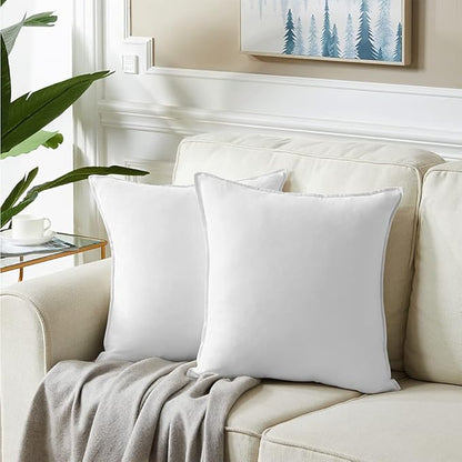 Fancy Homi 22x22 Pillow Covers, Super Soft Faux Suede Square Solid Cushion Cover - Image 6