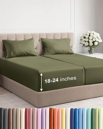 Extra Deep Pocket Split King Sheets by CGKUnlimited
