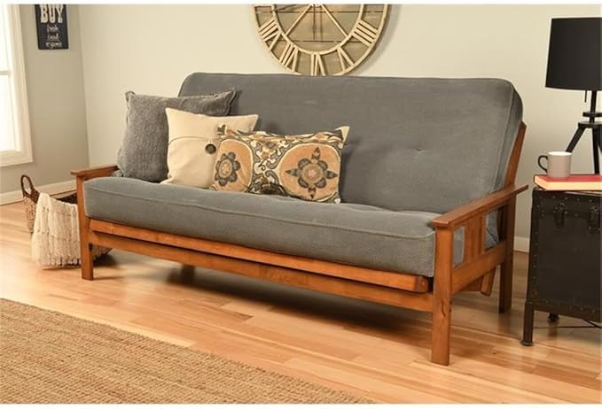 BOWERY HILL Full Fabric Futon in Marmont Thunder Blue-Frame Not Included - Image 2