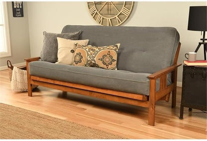 BOWERY HILL Full Fabric Futon in Marmont Thunder Blue-Frame Not Included - Image 2
