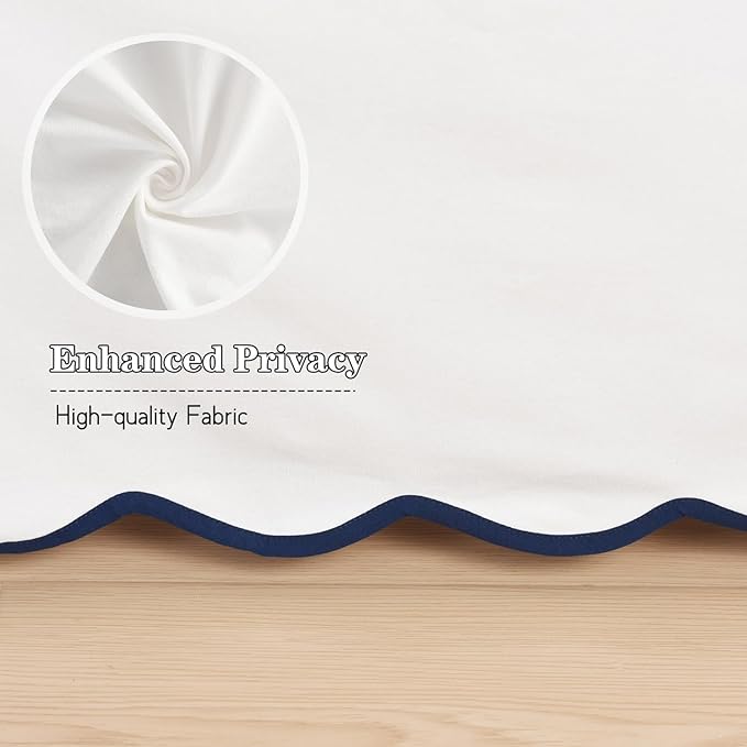 HIG Off White Chic Queen Bed Skirt - Image 5