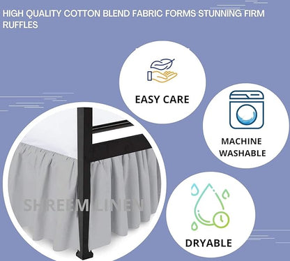 Shreem Linen Ruffled Bed Skirt - Image 5