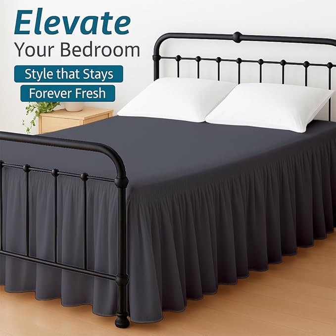 Shreem Linen Ruffled Bed Skirt - Image 3