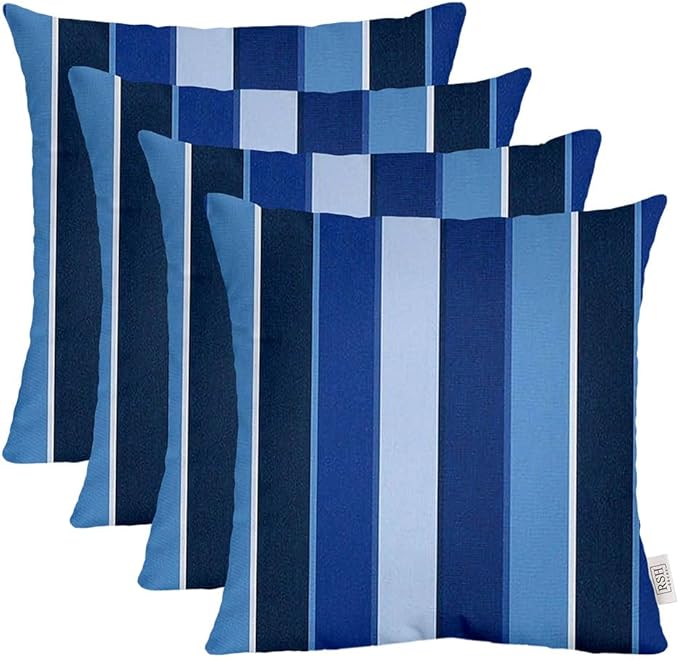 RSH DECOR: Sunbrella Square Throw Pillows Set of 4 | 24" x 24" | Water and by RSHDECOR