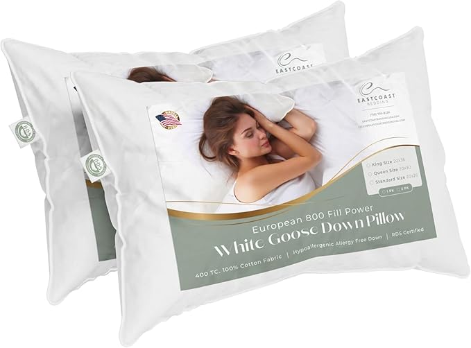King Size Pillow, European Goose Down 800FP - Image 7