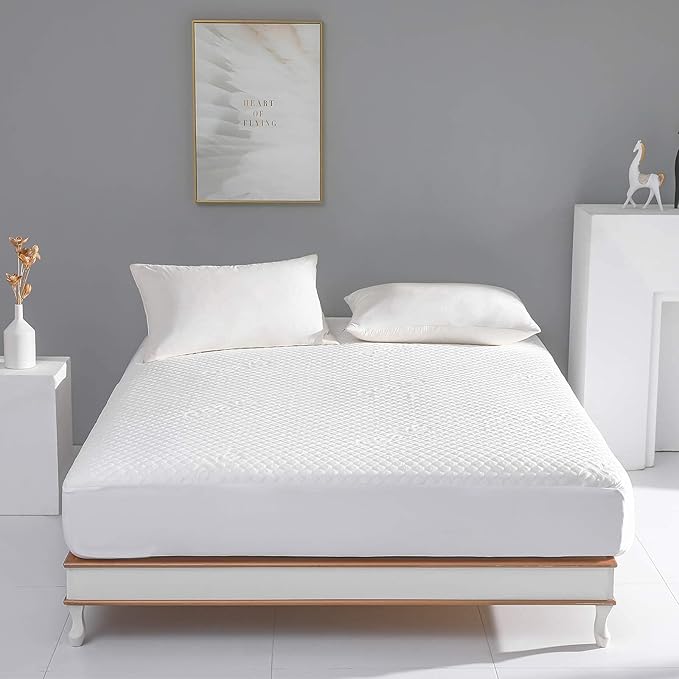 Full Size Bed Waterproof Mattress Protector Fitted Mattress Pad Cover - Image 7