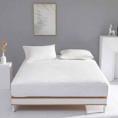Full Size Bed Waterproof Mattress Protector Fitted Mattress Pad Cover - Image 7