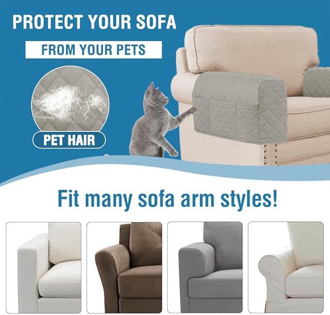 2 Pack Water Resistant Armrest Covers - Image 6