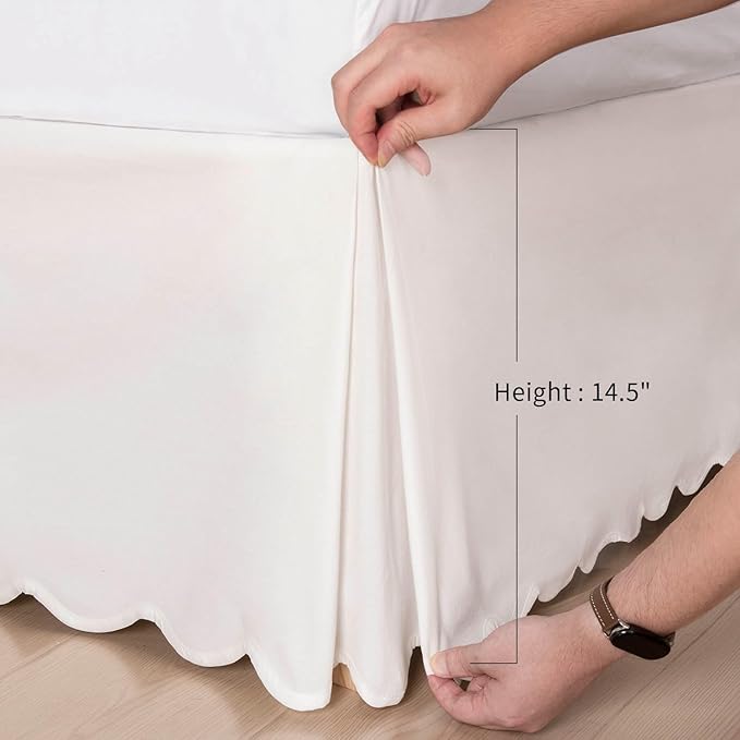 HIG Off-White Chic Full Bed Skirt - Image 5