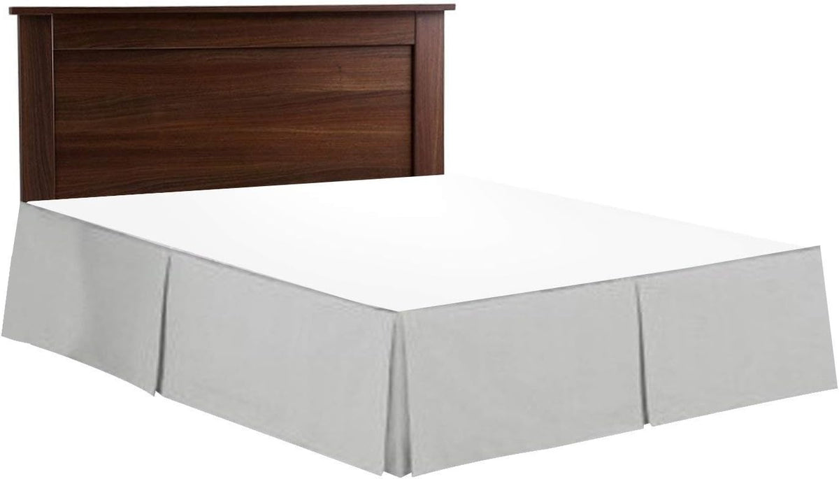 Bed Skirt - 100% Cotton 800 Thread Count Box Pleated Bed Skirt - Luxury Pleated