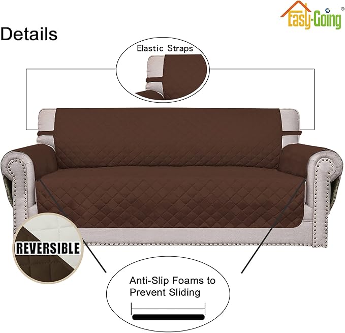 Easy-Going Oversized Chair Sofa Slipcover Reversible Sofa Cover Water Resistant - Image 3