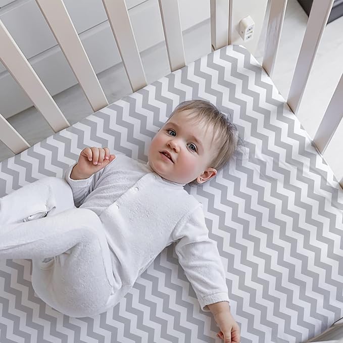 Gllquen Baby Bassinet Sheets 4 Pack, Breathable Cozy Fitted Mattress Sheet - Image 9