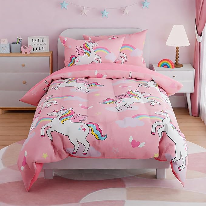 SANDJEST Unicorns Bedding Full Set - Image 4