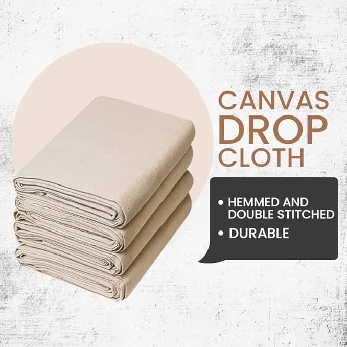 ZUPERIA Canvas Drop Cloth for Painting Painters Drop Cloth for Painting - Image 4