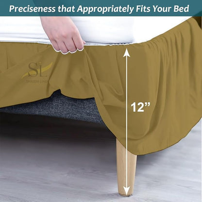 Shreem Linen Ruffled Bed Skirt - Image 4