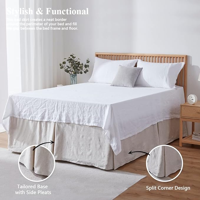 Simple&Opulence Belgian Linen Bed Skirt - Image 4