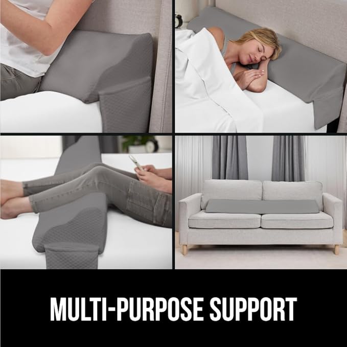 GORILLA GRIP Patent Pending King Bed Wedge Pillow Headboard Gap Filler - Image 9
