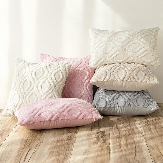 MIULEE Light Pink Valentines Throw Pillow Covers 12x20 Inch, Soft Spring Plush - Image 5