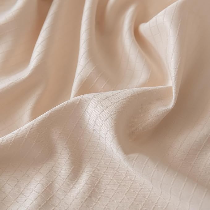 Full Bed Skirt, Grid Plaid Soft Quadruple Pleated Ruffle Bed Skirt, Tailored - Image 8