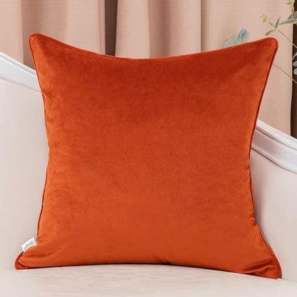 Yangest Orange Striped Throw Pillow Cover Multicolor Velvet Cushion Cover - Image 2