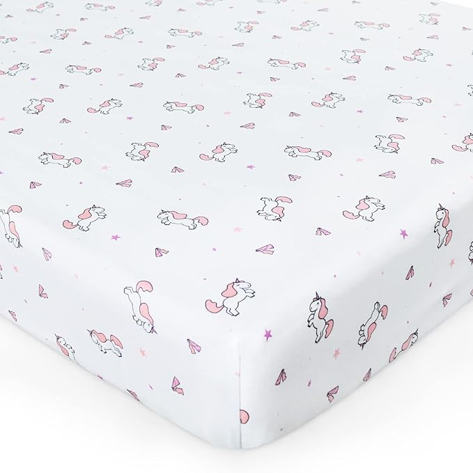 Girl Crib Sheets 2-Pack, Fitted 52'' x 28'' - Image 3