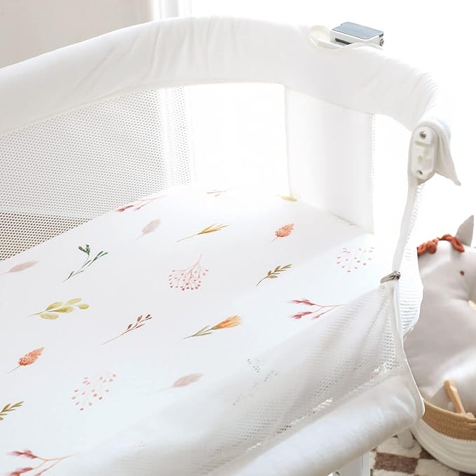 Stretchy Ultra Soft Bassinet Fitted Sheets 3 Pack, Universal Fitted - Image 4