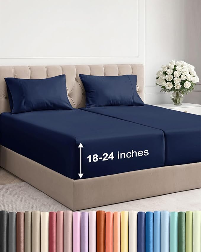Extra Deep Pocket Split King Sheets by CGKUnlimited