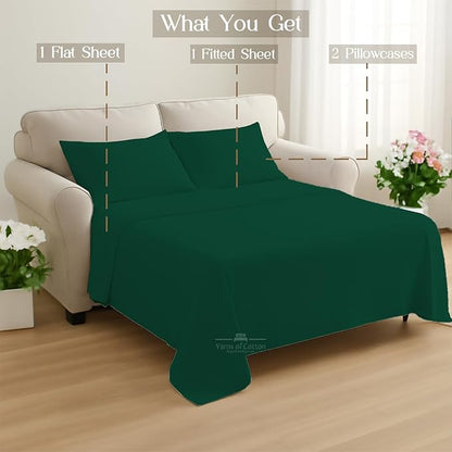Sleeper Sofa 4 Piece Bed Sheet Set Premium Quality 100% Cotton 500 Thread Count - Image 8