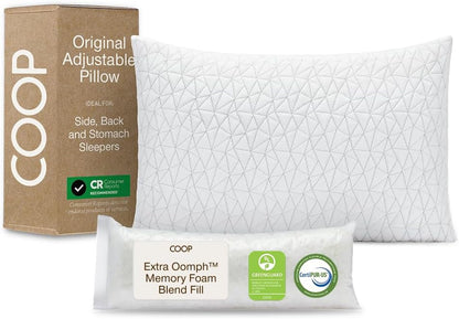coop home goods original adjustable pillow, king size, main product view