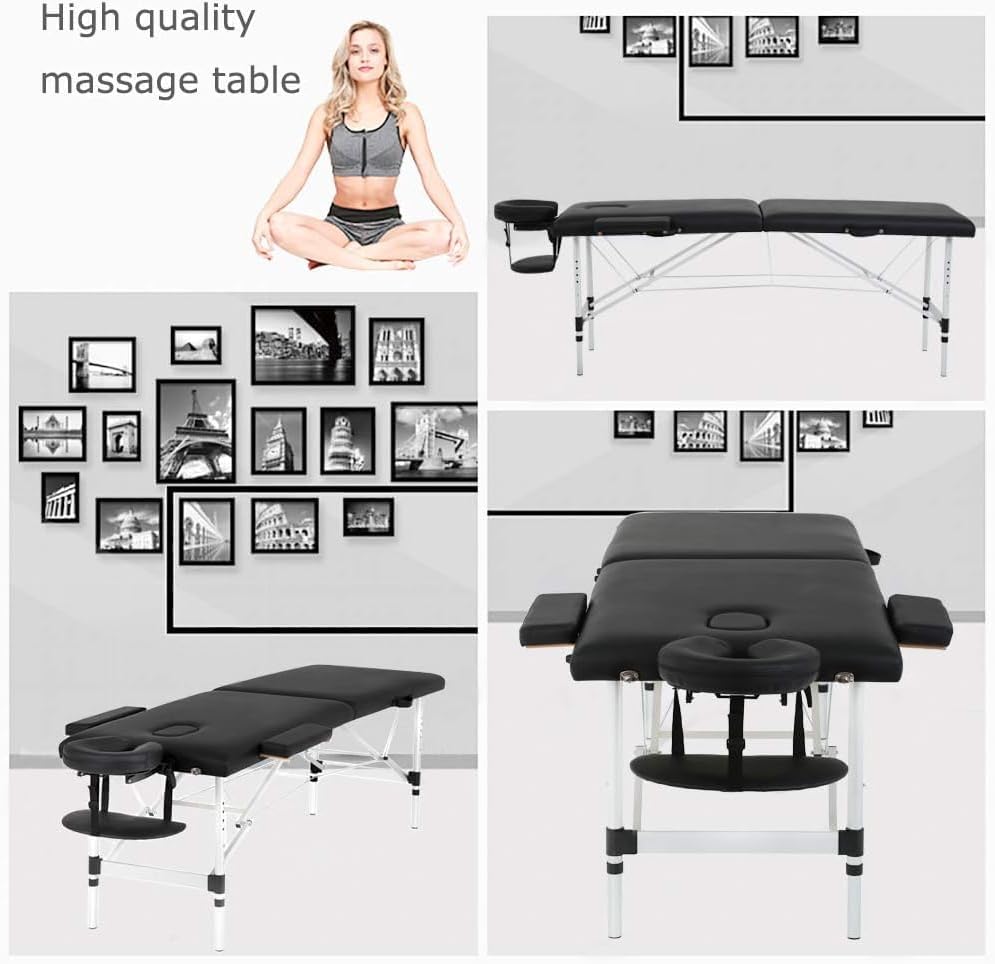 fdw aluminium massage table portable massage bed 24, close-up detail