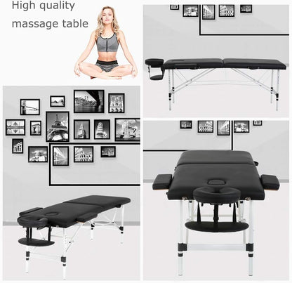 fdw aluminium massage table portable massage bed 24, close-up detail