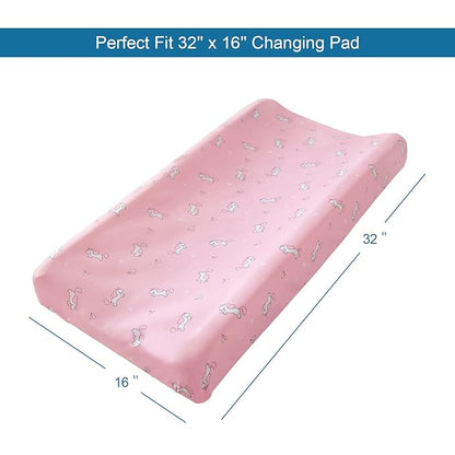 Changing Pad Cover for Girls 2 Pack, Comfy & Breathable Changing Table Cover - Image 6