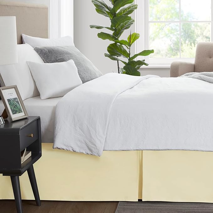 Nestl Vanilla Yellow Full XL Bed Skirt - Image 3
