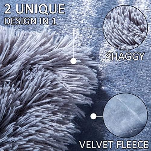 yusoki grey queen faux fur blanket,2 layers,queen90" x, close-up detail