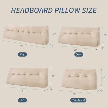 Headboard Wedge Pillows Full, Ergonomic Bed Triangular Headboard Pillow - Image 2
