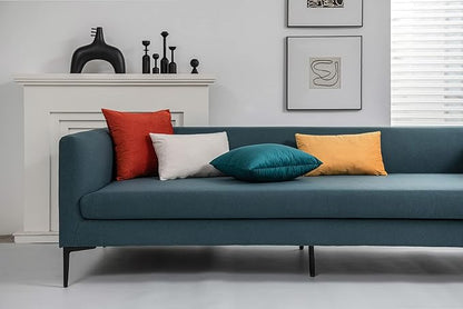 Throw Pillow Cases 20x20 Teal: 2 Pack Cozy Soft Velvet Square Decorative Pillow - Image 6