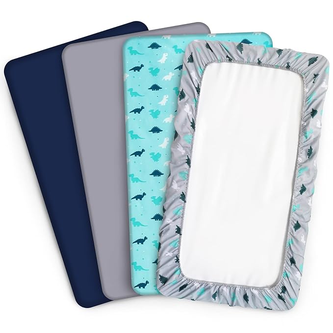Mini Crib Sheets Set, 4 Pack - Image 4