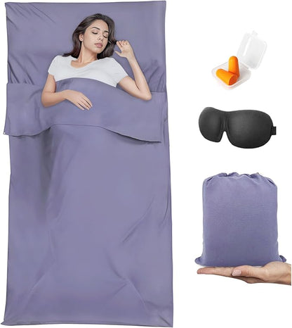 Sleeping Bag Liner, Travel Sheet & Adult Sleep Sack, Camping Sheets Travel by BREENHILL