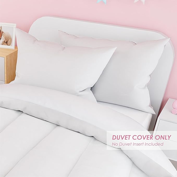 SANDJEST White Duvet Cover Sets Twin Size - Image 5
