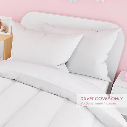 SANDJEST White Duvet Cover Sets Twin Size - Image 5