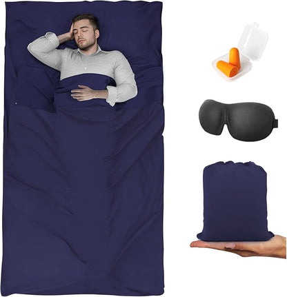 Sleeping Bag Liner, Travel Sheet & Adult Sleep Sack, Camping Sheets Travel by BREENHILL