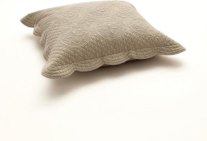 Calla Angel Sage Garden Luxury Pure Cotton Matelasse Quilted Pillow Sham - Image 2