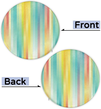 Rainbow Stripes Round Chair Cushions - Image 6