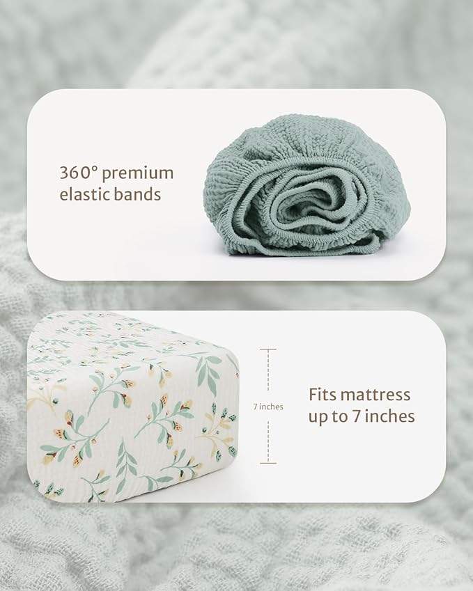 Blissful Diary Muslin Crib Sheets - Image 5
