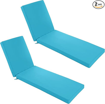 Chaise Lounge Cushions Outdoor Set of 2 by SUMMSUN