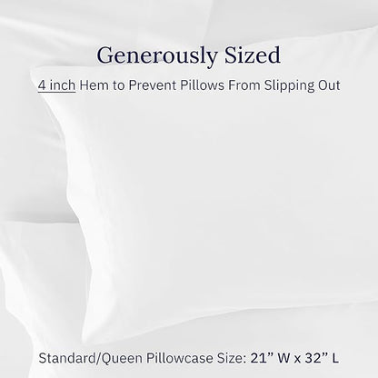 CALIFORNIA DESIGN DEN Luxuriously Soft Hotel Quality 600 Thread Count, 100% - Image 4
