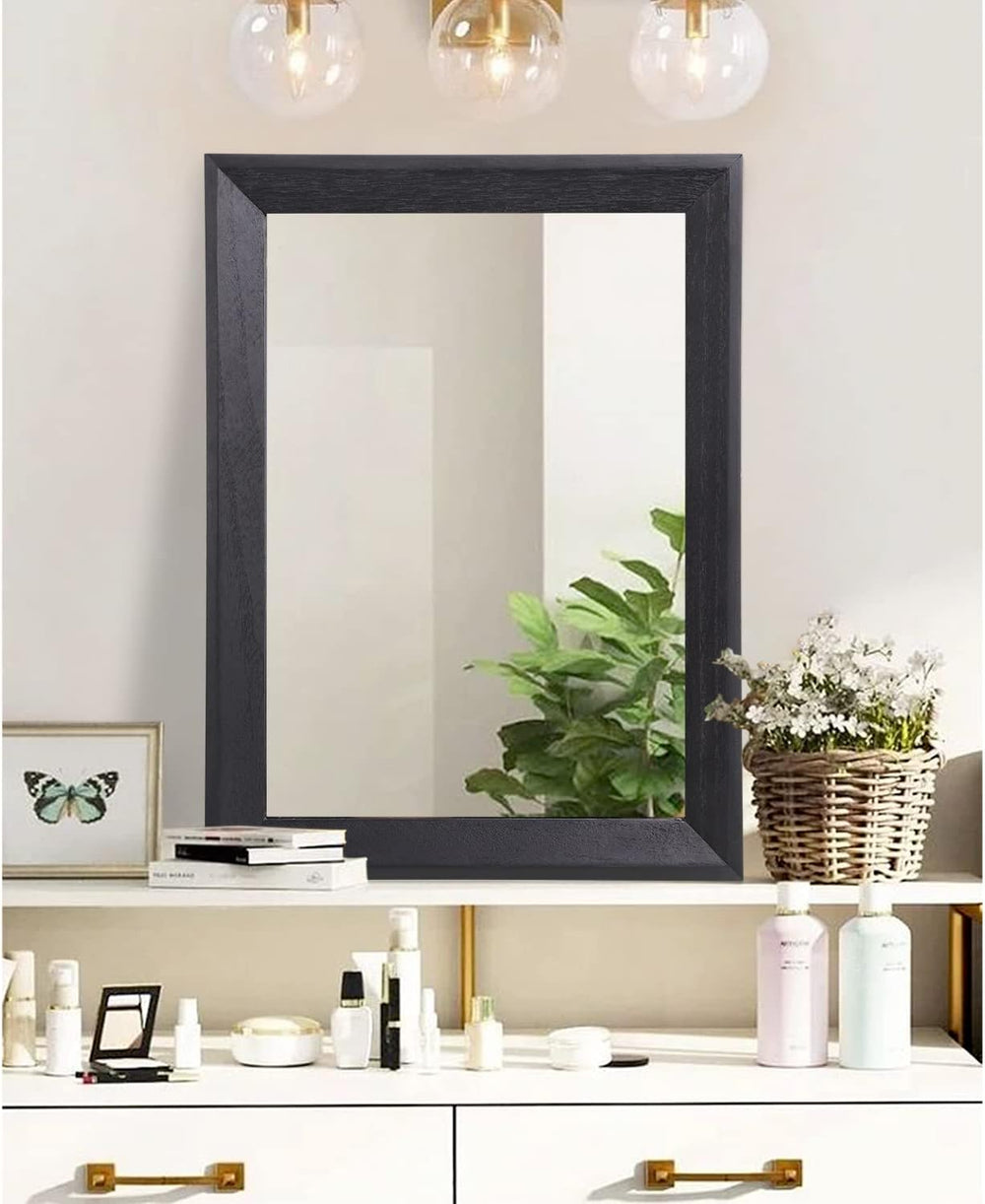 AAZZKANG Black Mirrors for Wall Rectangle Wood Framed Large 28"x20"...