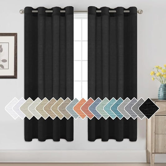 H.VERSAILTEX Linen Curtains Natural Blended Curtain Panels by HVERSAILTEX