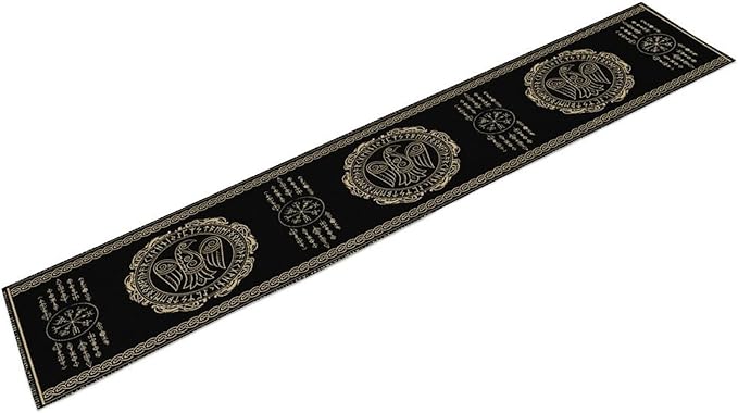 Nordic Vikings Table Runner, Viking Raven Rune Mythology Aesthetic Table Runner - Image 8